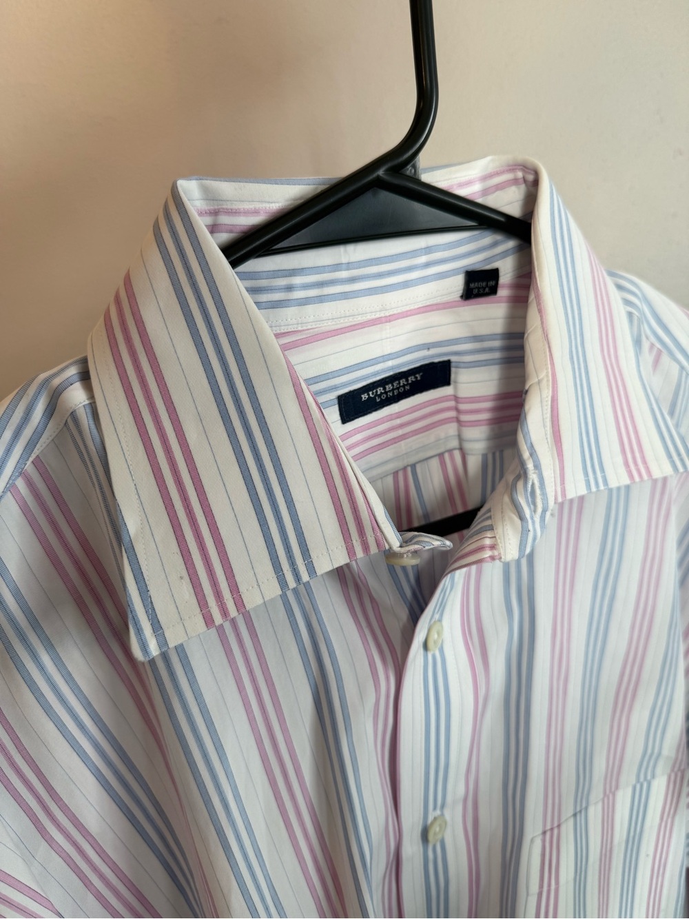 Burberry London Men’s Striped Dress Shirt 16.5 (L/XL) - Made in USA